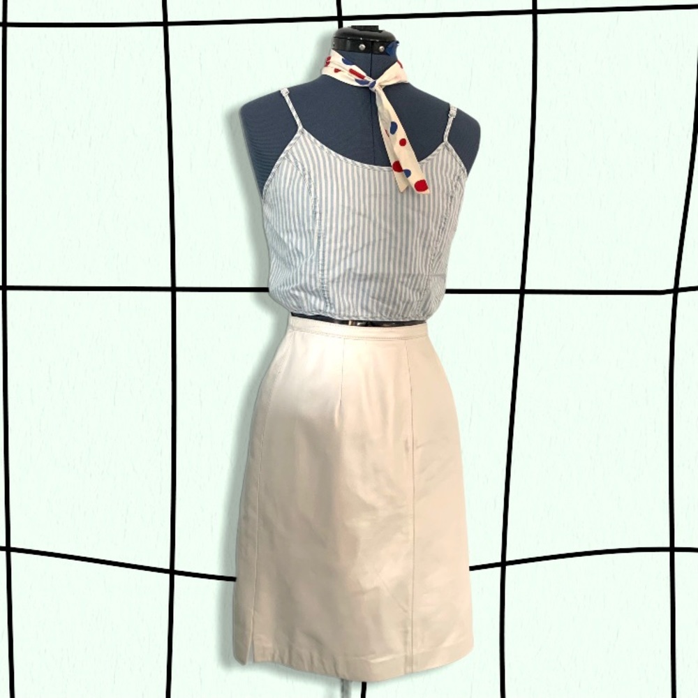 Vintage Pearl leather skirt